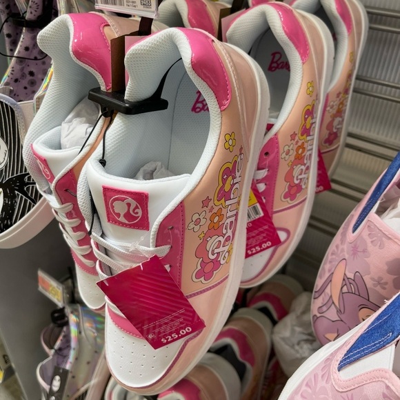 Women's Barbie by Mattel Pink Casual Court Sneaker, Whole Sizes 8, Regular W NWT - Picture 3 of 16